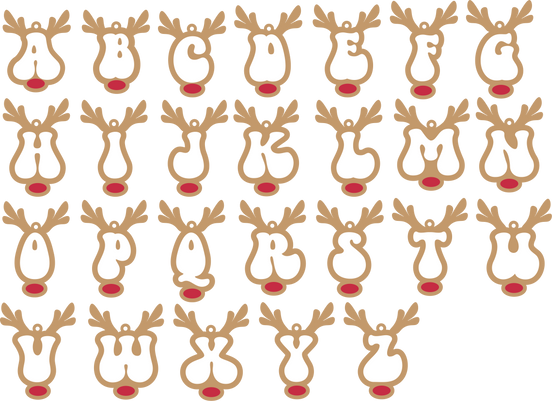 Boho Retro Reindeer Christmas Ornament