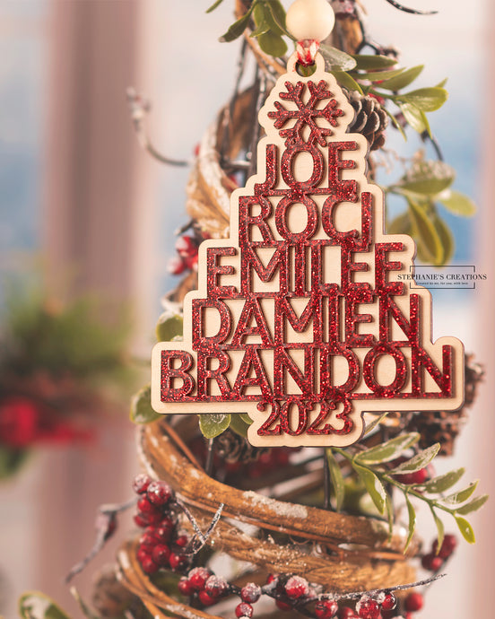 Christmas Family Tree Ornament