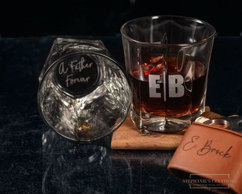 Custom engraved whiskey glass, Personalized whiskey glass with initials, Professionally engraved 12 oz glass, Quality whiskey glass for weddings, Father’s Day gift whiskey glass, Customizable whiskey glass with name, Engraved whiskey glass gift, Unique whiskey glass for groomsmen, Premium quality glassware, Custom design whiskey glass