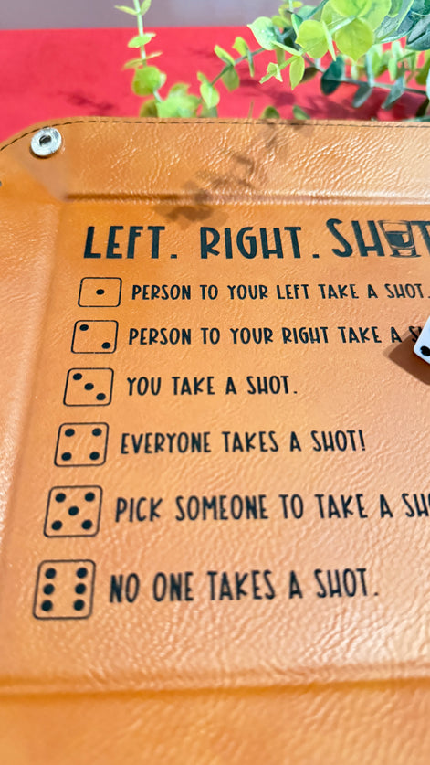 Drinking Dice Game Digital File for Laser Engraving | Leatherette Party Game SVG