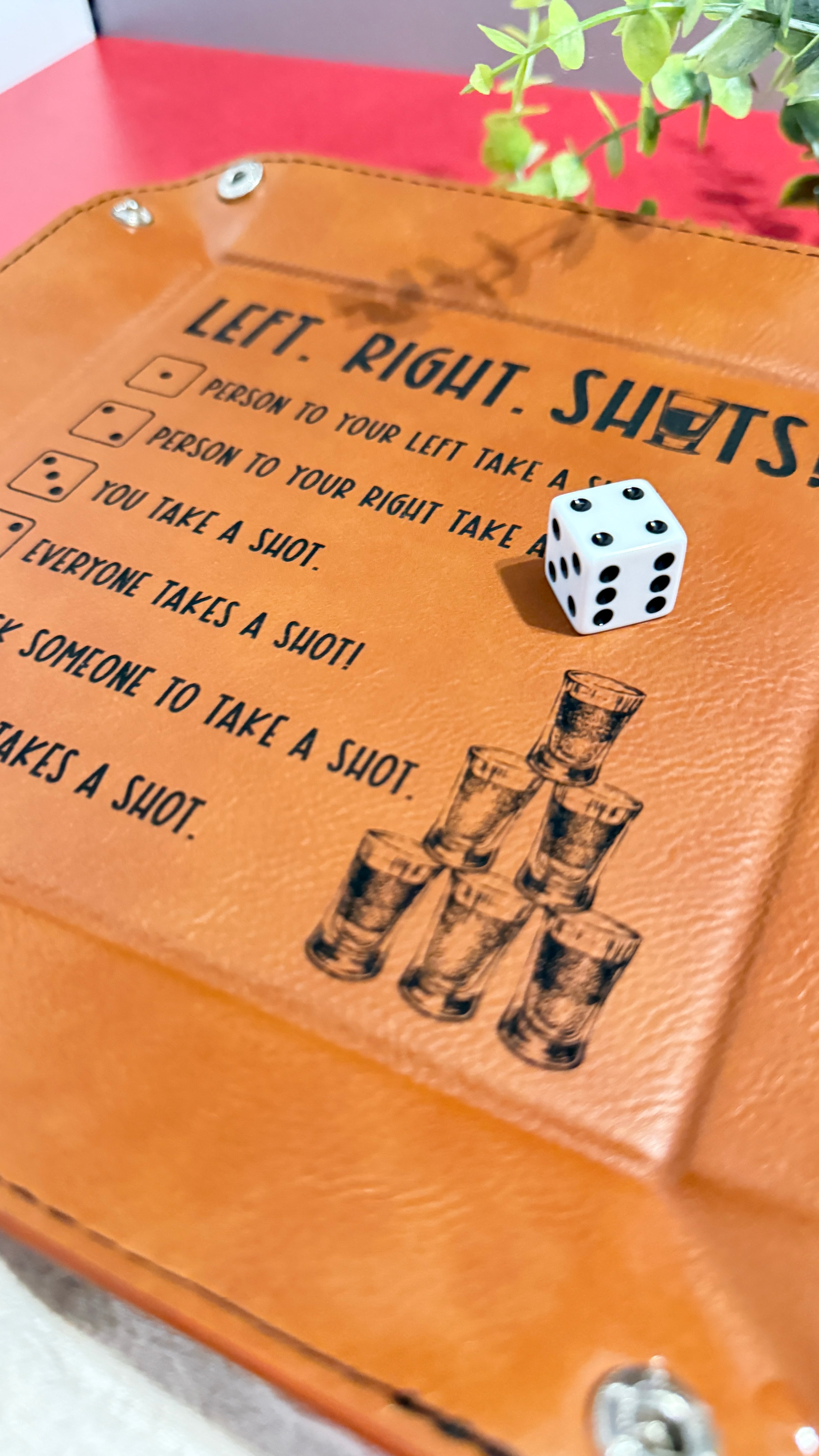 Drinking Dice Game Digital File for Laser Engraving | Leatherette Party Game SVG