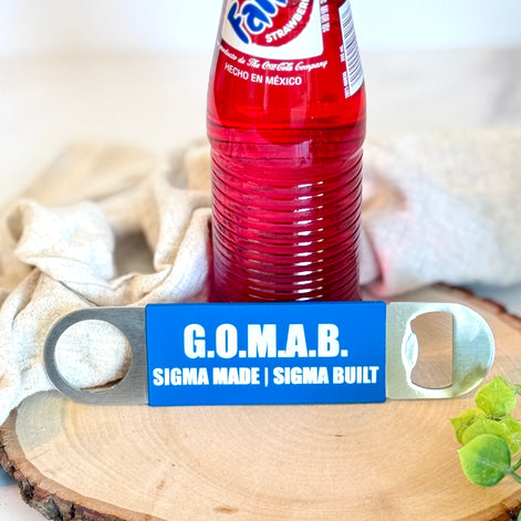Phi Beta Sigma Bottle Opener – Silicone Grip Bar Blade, G.O.M.A.B. Fraternity Gift