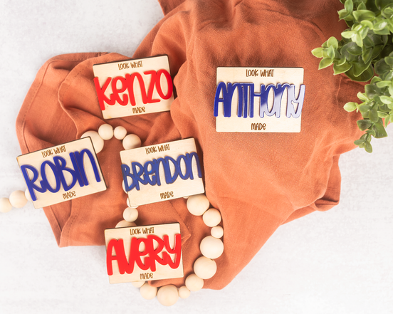 Personalized fridge magnet for kids’ art display