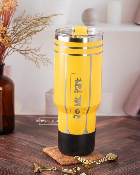 Engraved Pencil Tumbler Design Digital File