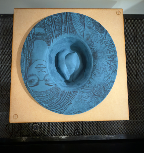 Wide Brim Hat Jig for Laser Engraving Digital File