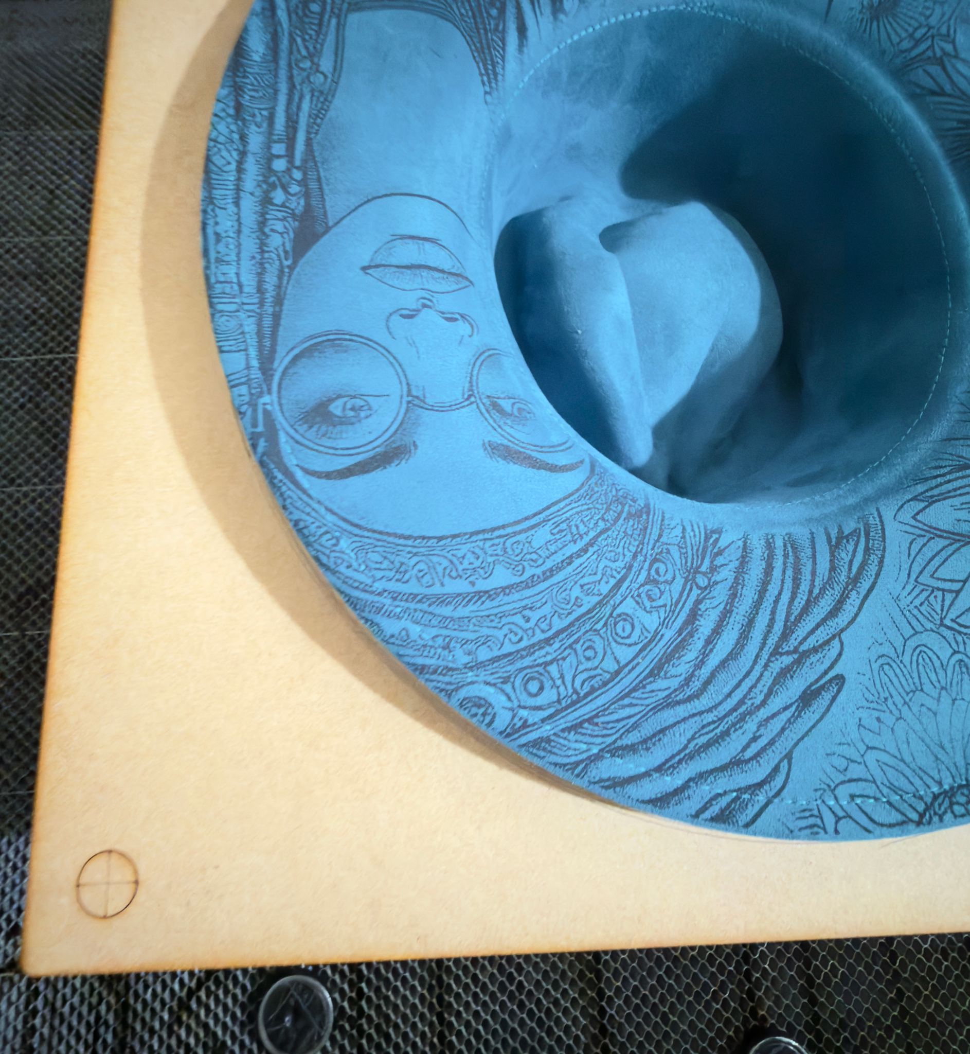 Wide Brim Hat Jig for Laser Engraving Digital File