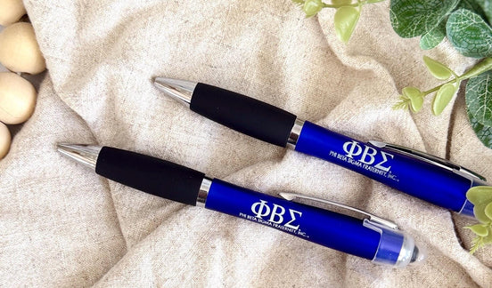 Phi Beta Sigma Light-Up Pen: Custom Engraved Fraternity Gift