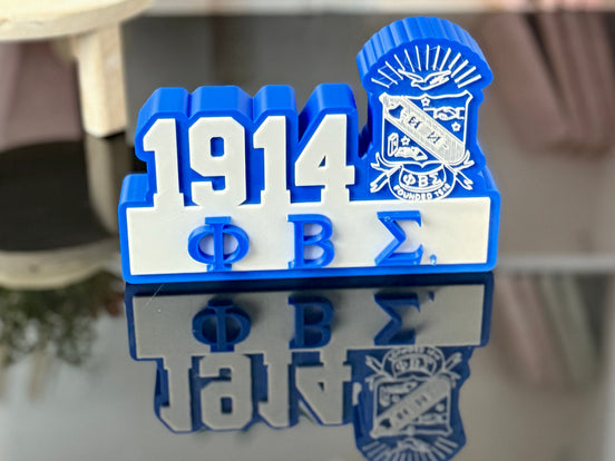 Phi Beta Sigma 3D Printed Desk Plate