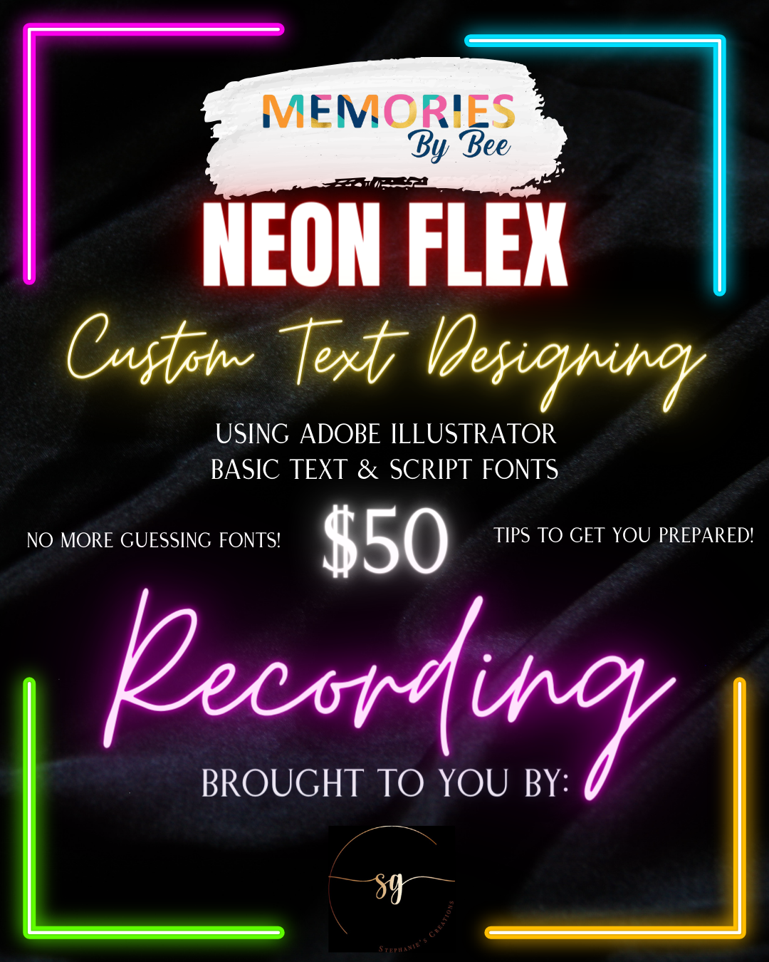 Neon Flex Text Adobe Illustrator Recording Tutorial