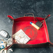 Red leather tray for Alabama fans and students