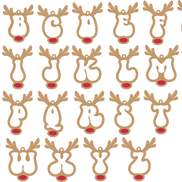 Boho Retro Reindeer Christmas Ornament