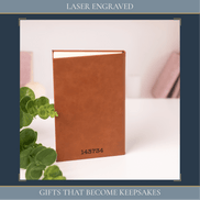 Personalized Leather Journal | Custom Laser Engraved Leatherette Journal - Stephanie's Creations