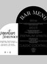 Bar Menu Acrylic Sign