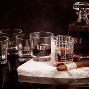 Laser engraved whiskey decanter gift for groom