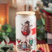 I'm Not Drunk, I'm in The Holiday Spirit Glass Can Tumbler Sublimation Digital File