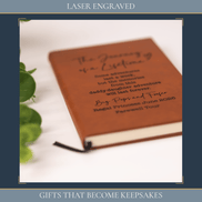Personalized Leather Journal | Custom Laser Engraved Leatherette Journal - Stephanie's Creations