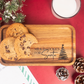 Engraved Acacia wood tray, Santa milk and cookies tray, Laser engraved Christmas tray, Wooden Christmas Eve tray, Family holiday tradition tray, Kids Christmas gift tray, Milk and cookies for Santa tray, Christmas Eve cookie tray, Personalized holiday tray, Acacia wood engraved tray