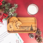 Engraved Acacia wood tray, Santa milk and cookies tray, Laser engraved Christmas tray, Wooden Christmas Eve tray, Family holiday tradition tray, Kids Christmas gift tray, Milk and cookies for Santa tray, Christmas Eve cookie tray, Personalized holiday tray, Acacia wood engraved tray