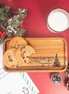 Engraved Acacia wood tray, Santa milk and cookies tray, Laser engraved Christmas tray, Wooden Christmas Eve tray, Family holiday tradition tray, Kids Christmas gift tray, Milk and cookies for Santa tray, Christmas Eve cookie tray, Personalized holiday tray, Acacia wood engraved tray