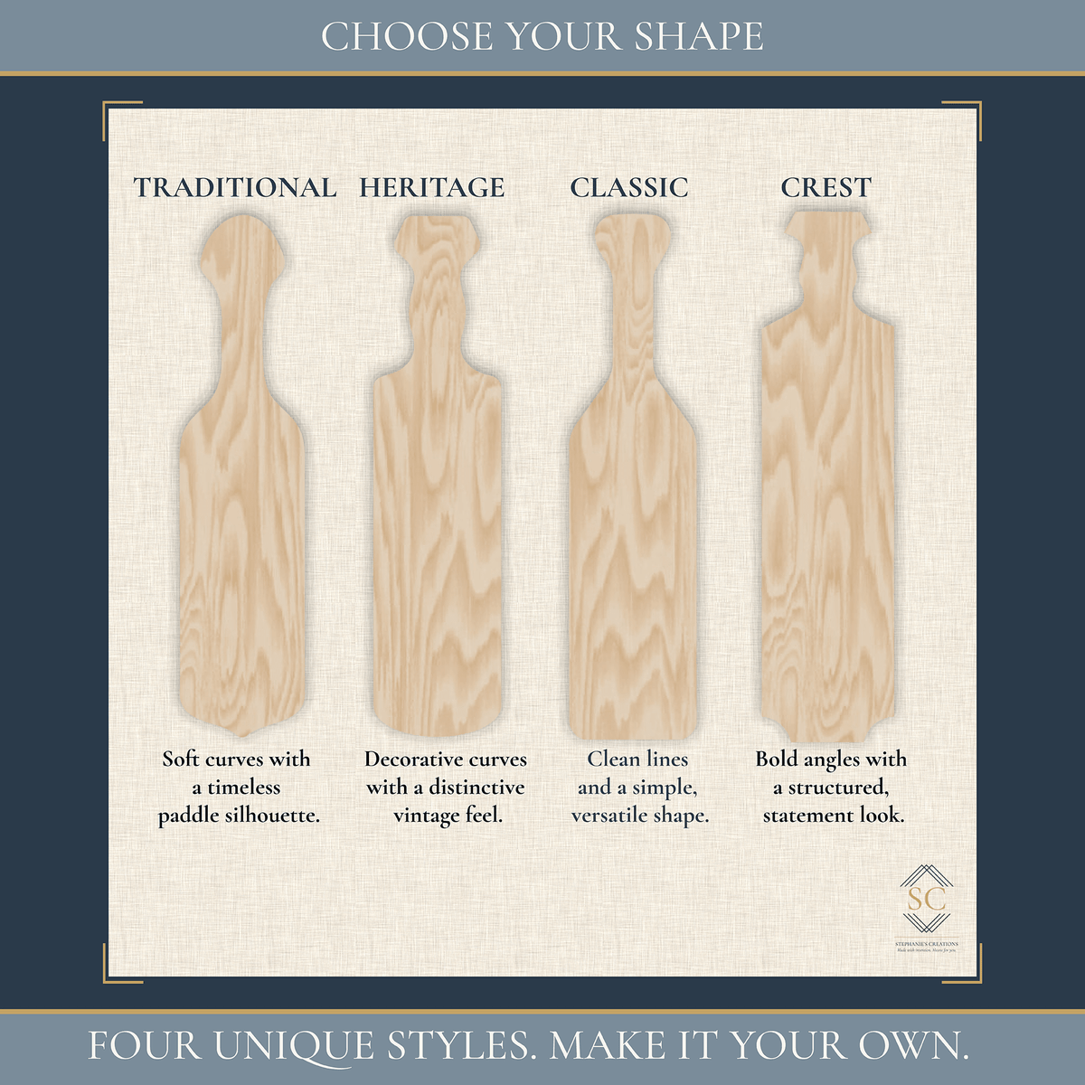 DIY Greek Paddle Kit, Birch Wood Fraternity & Sorority Paddle