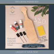 DIY Greek Paddle Kit, Birch Wood Fraternity & Sorority Paddle