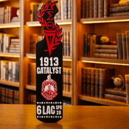 Delta Sigma Theta paddle with crest torch and Greek letters standing upright