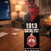 Personalized DST paddle featuring 1913 line name Catalyst and crossing details