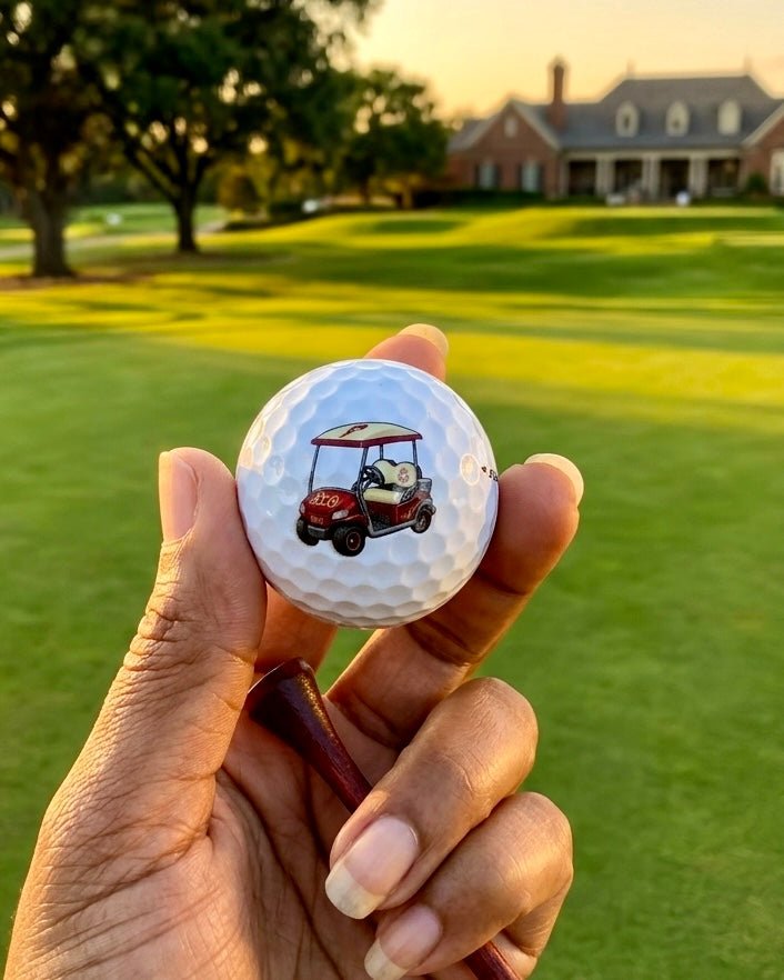 Delta Sigma Theta Golf Balls | Custom DST Greek Golf Balls | Pro V1, Supersoft, Kirkland - Stephanie's Creations
