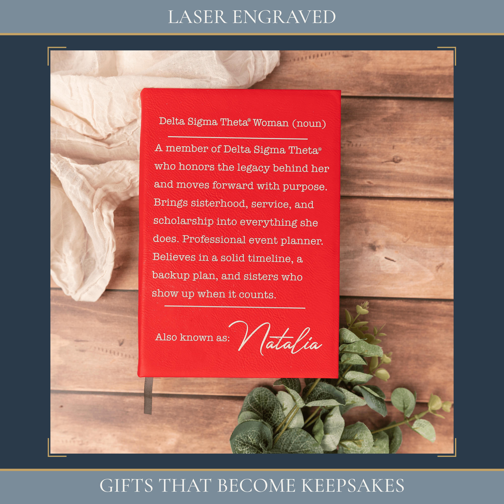 Personalized DST Career Journal, Licensed Delta Sigma Theta Gift, Professional Career Journal - Stephanie's Creations