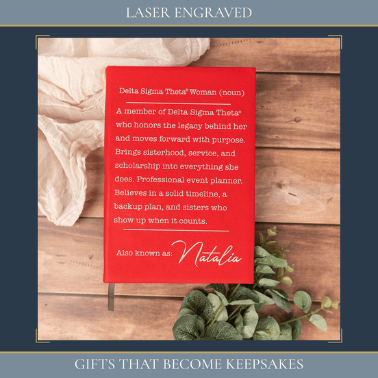 Personalized DST Career Journal, Licensed Delta Sigma Theta Gift, Professional Career Journal - Stephanie's Creations