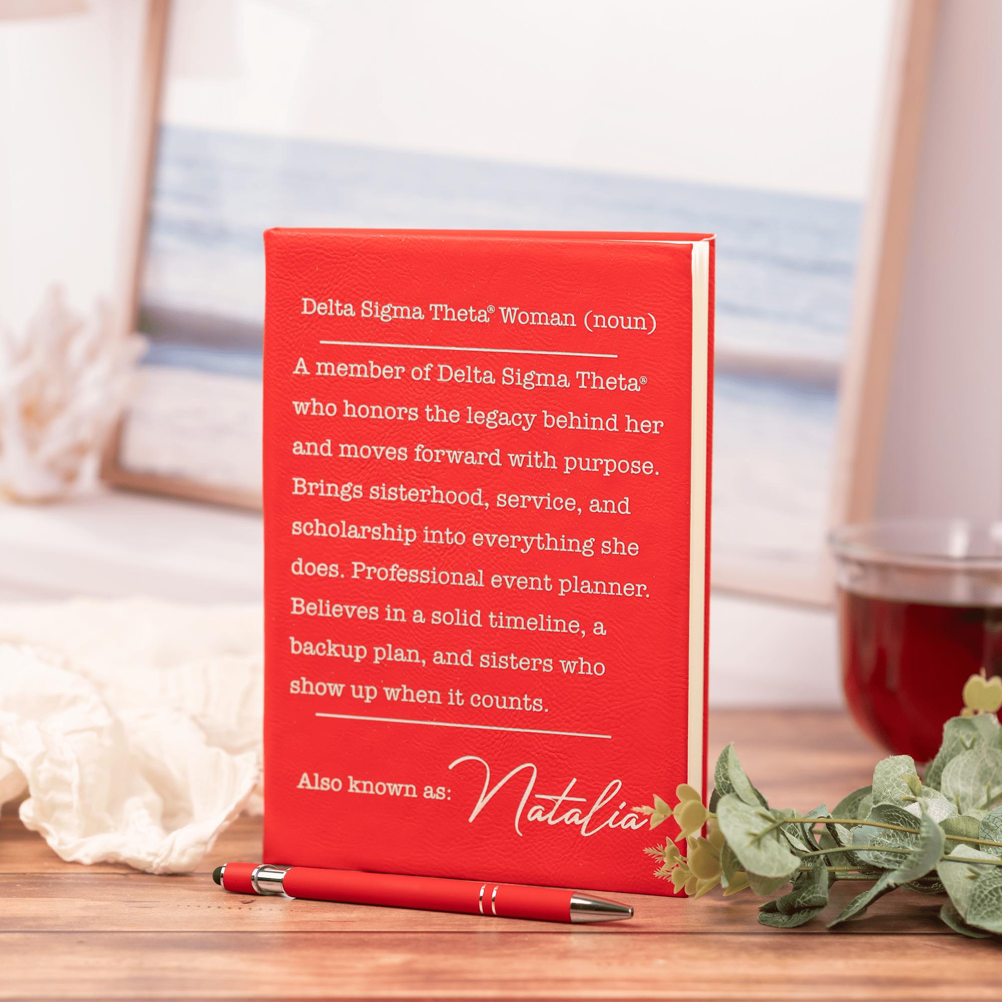 Personalized DST Career Journal, Licensed Delta Sigma Theta Gift, Professional Career Journal - Stephanie's Creations