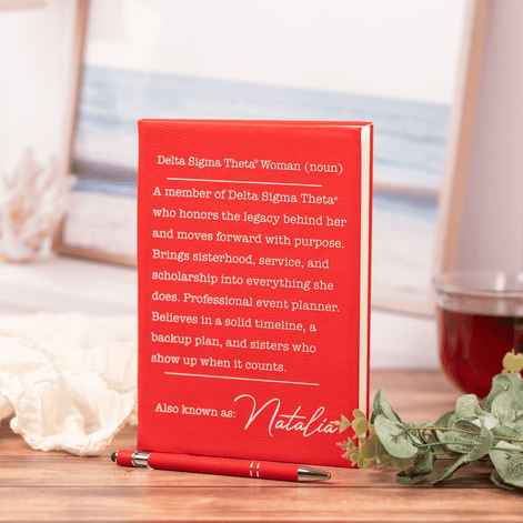 Personalized DST Career Journal, Licensed Delta Sigma Theta Gift, Professional Career Journal - Stephanie's Creations