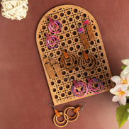 Boho Rattan Arch Earring Display Digital File