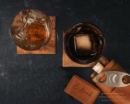 Personalized Engraved Whiskey Glass - Stephanie's Creations