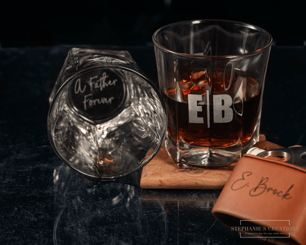 Personalized Engraved Whiskey Glass - Stephanie's Creations