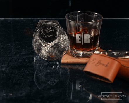 Personalized Engraved Whiskey Glass - Stephanie's Creations