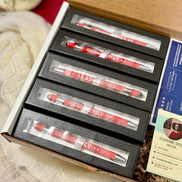 Delta Sigma Theta stylus ballpoint pen set of 5 in individual gift boxes packed for shipping