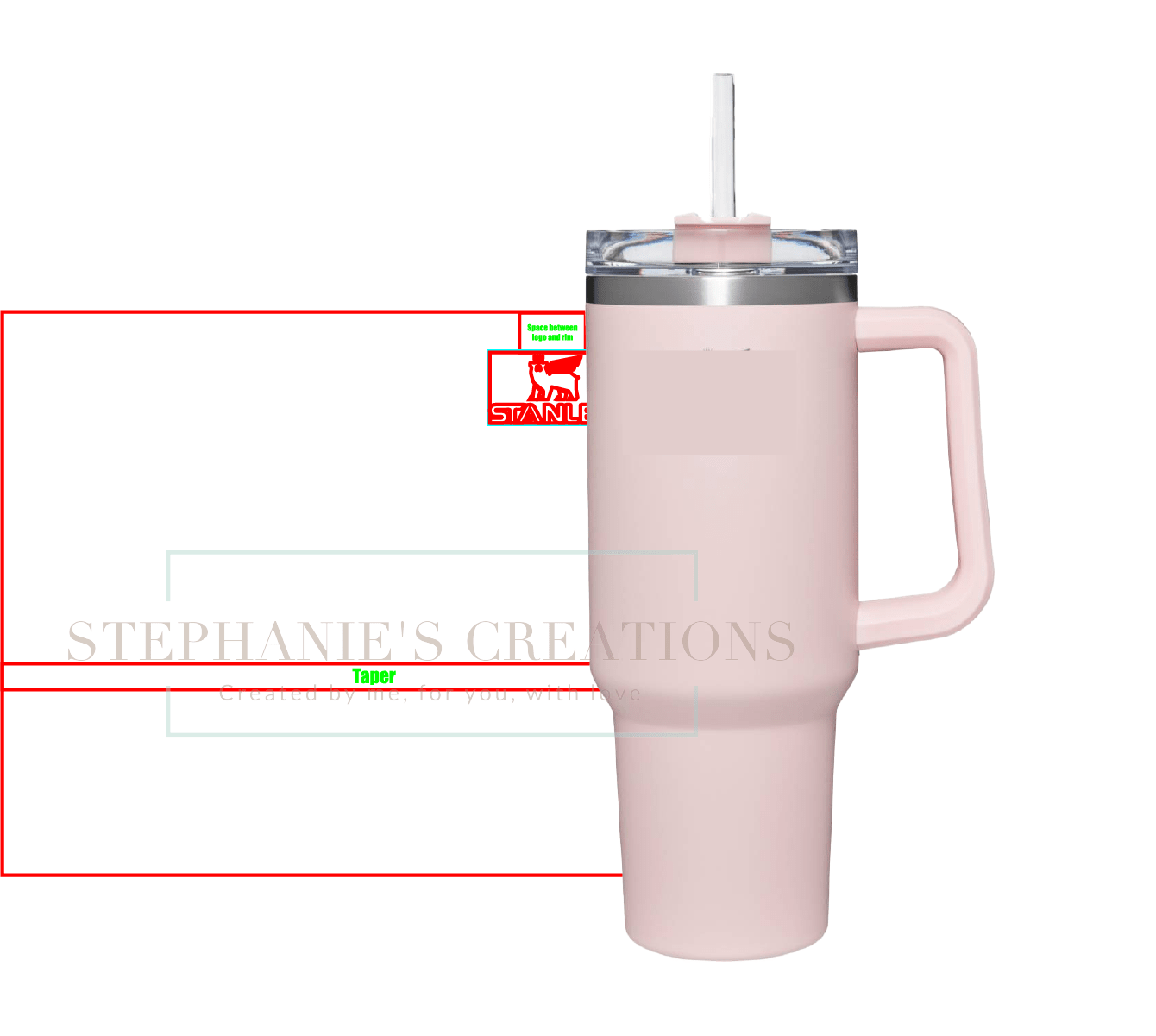 Custom Tumbler Design Template for 40 oz - Digital File - Stephanie's Creations