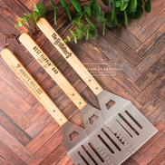 Personalized Wooden Spatula, Custom Engraved BBQ Tool, Wooden Handle Spatula,  Stainless Steel Spatula Part,  Father’s Day Gift Spatula,  BBQ Grill Master Tool,  Custom Name Spatula, Laser Engraved Wooden Handle, Rustic BBQ Accessory, Custom BBQ Gift