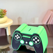 Game Controller Bank STL File – 3D Printable Coin Bank with Plug and Slot