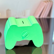 Game Controller Bank STL File – 3D Printable Coin Bank with Plug and Slot