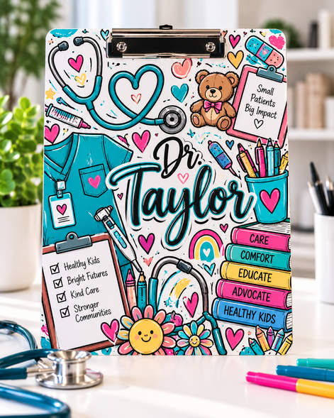 Personalized UV Printed Clipboard | Custom Name & Profession - Stephanie's Creations