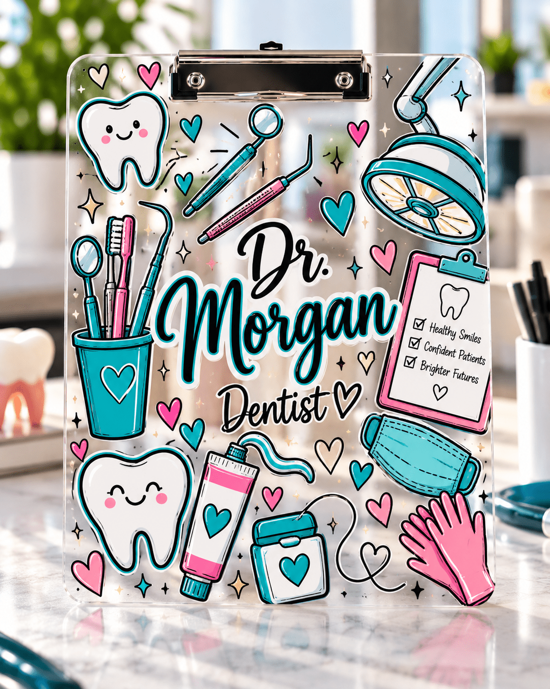 Personalized UV Printed Clipboard | Custom Name & Profession - Stephanie's Creations