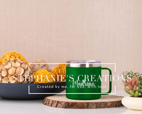 14 oz Tumbler PSD Mockup for Laser Engraving – Smart Object Photoshop File