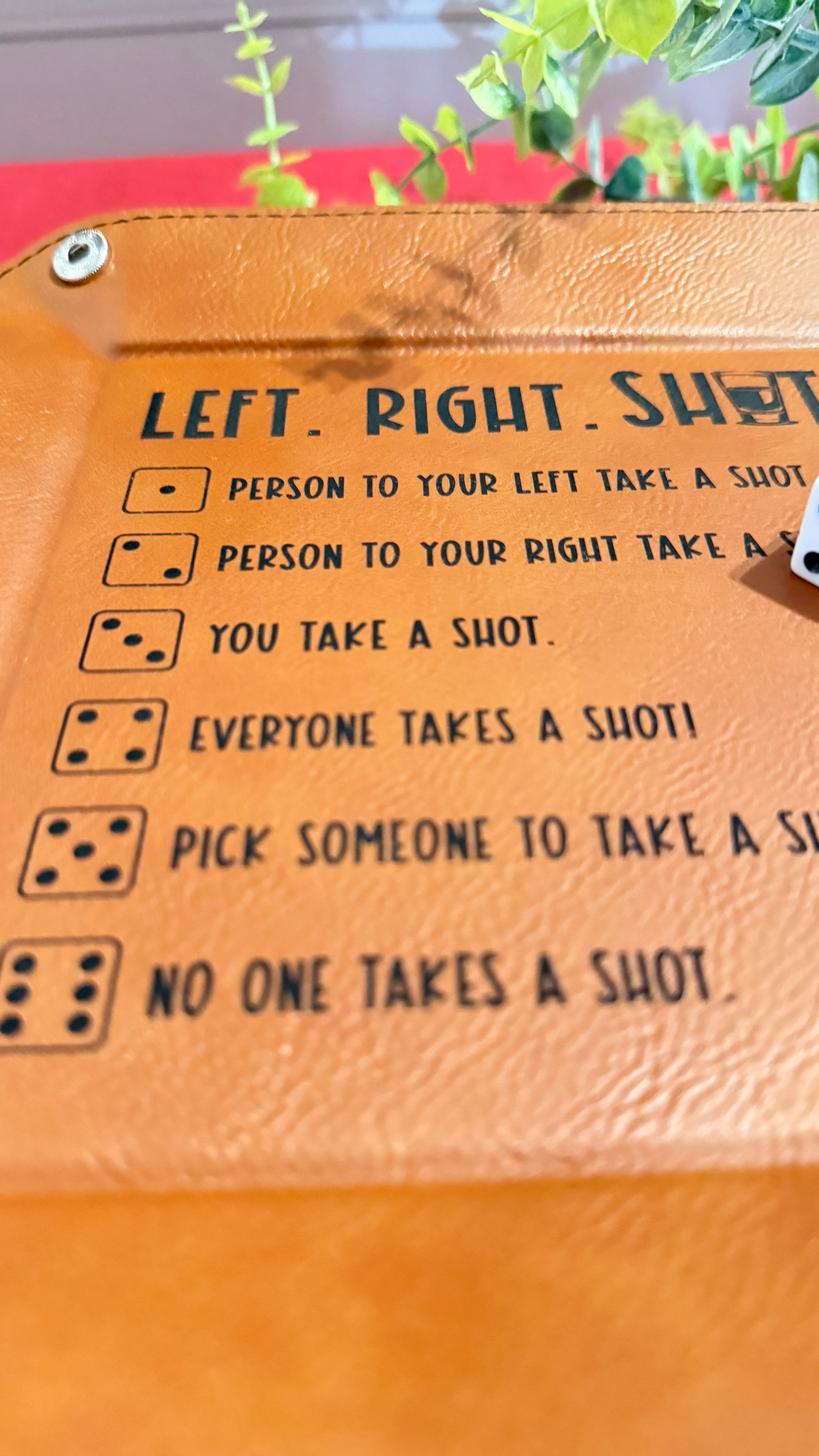 Drinking Dice Game Digital File for Laser Engraving | Leatherette Party Game SVG