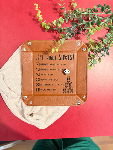 Drinking Dice Game Digital File for Laser Engraving | Leatherette Party Game SVG