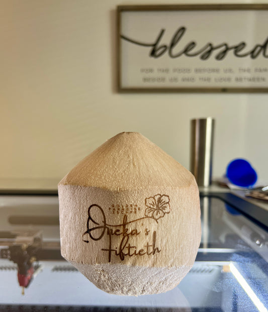 Custom Engraved Coconut