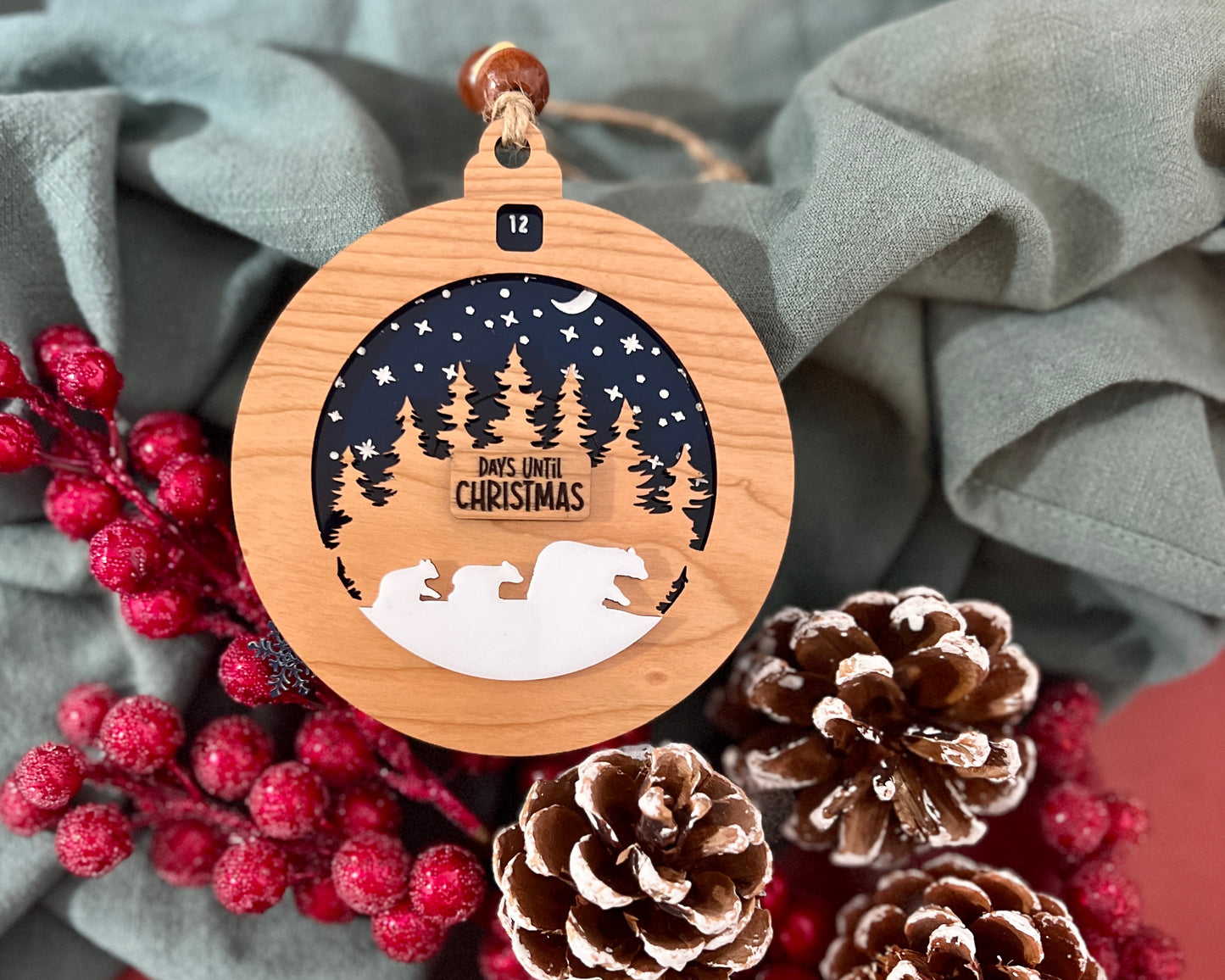 Countdown Christmas Ornament Cut File Digital