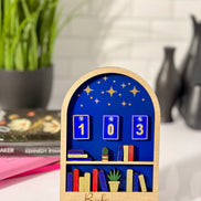 Books Read This Year Shelf Tracker Display With Number Tiles
