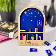 Books Read This Year Shelf Tracker Display With Number Tiles
